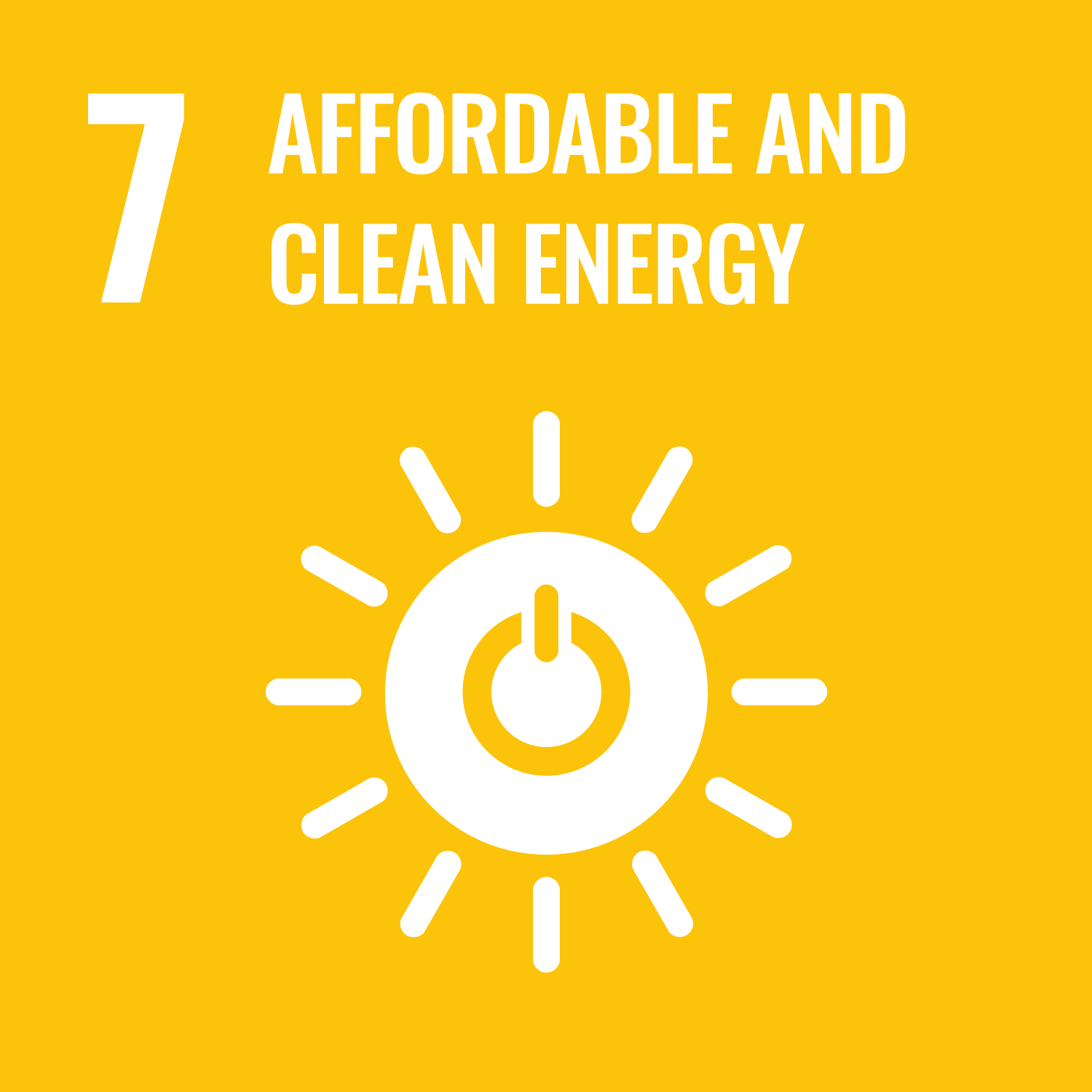 SDG 7: Affordable and Clean Energy Graphic